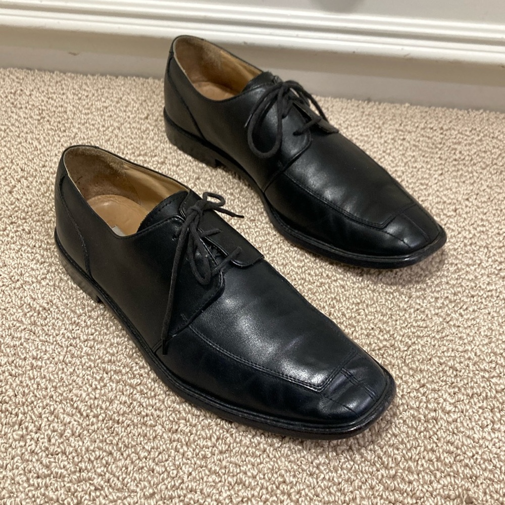 Men’s black leather dress shoes 10.5 Pronto Uomo